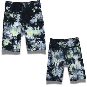 CALVIN KLEIN PERFORMANCE Tie Dye Cotton Biker Athletic Shorts XS
